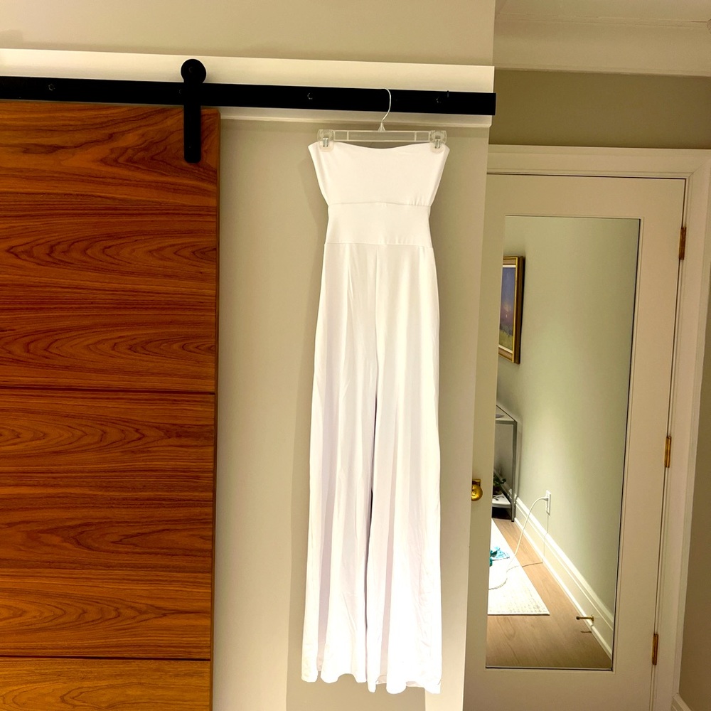 White jump suit